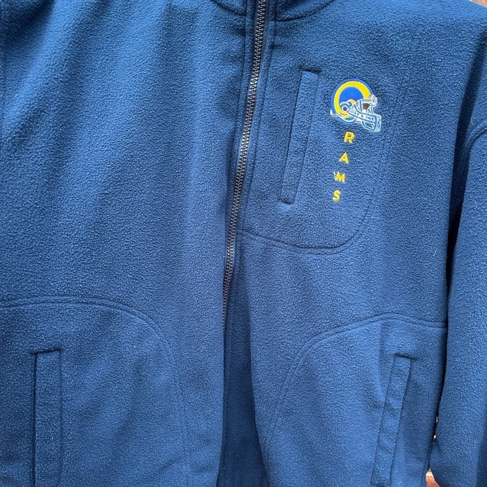 Rams reversible Fleece Jacket nylon - Navy Blue